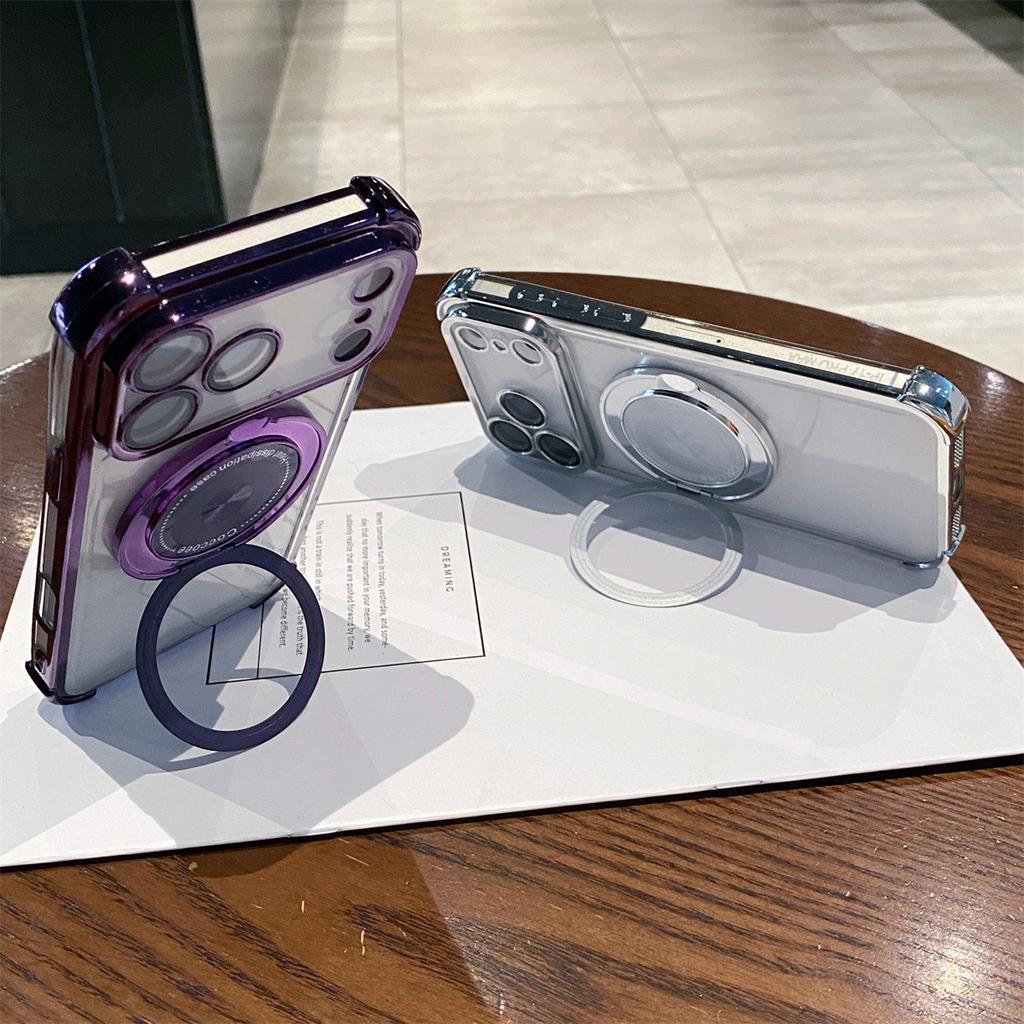 For IPhone 17 Anti Drop Phone Case for Apple 16 Promax Metal Bracket 15 Four Corner Airbag 14 Protective Cover