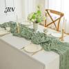 Stevig Genaaide Tafel Runner Kaasdoek Runner, Boho Rustiek Gaas Gekreukt Boerderij Stijl Elegant Doorzichtig voor Bruiloft Feest Babyshower Verjaardag Huisdecoratie