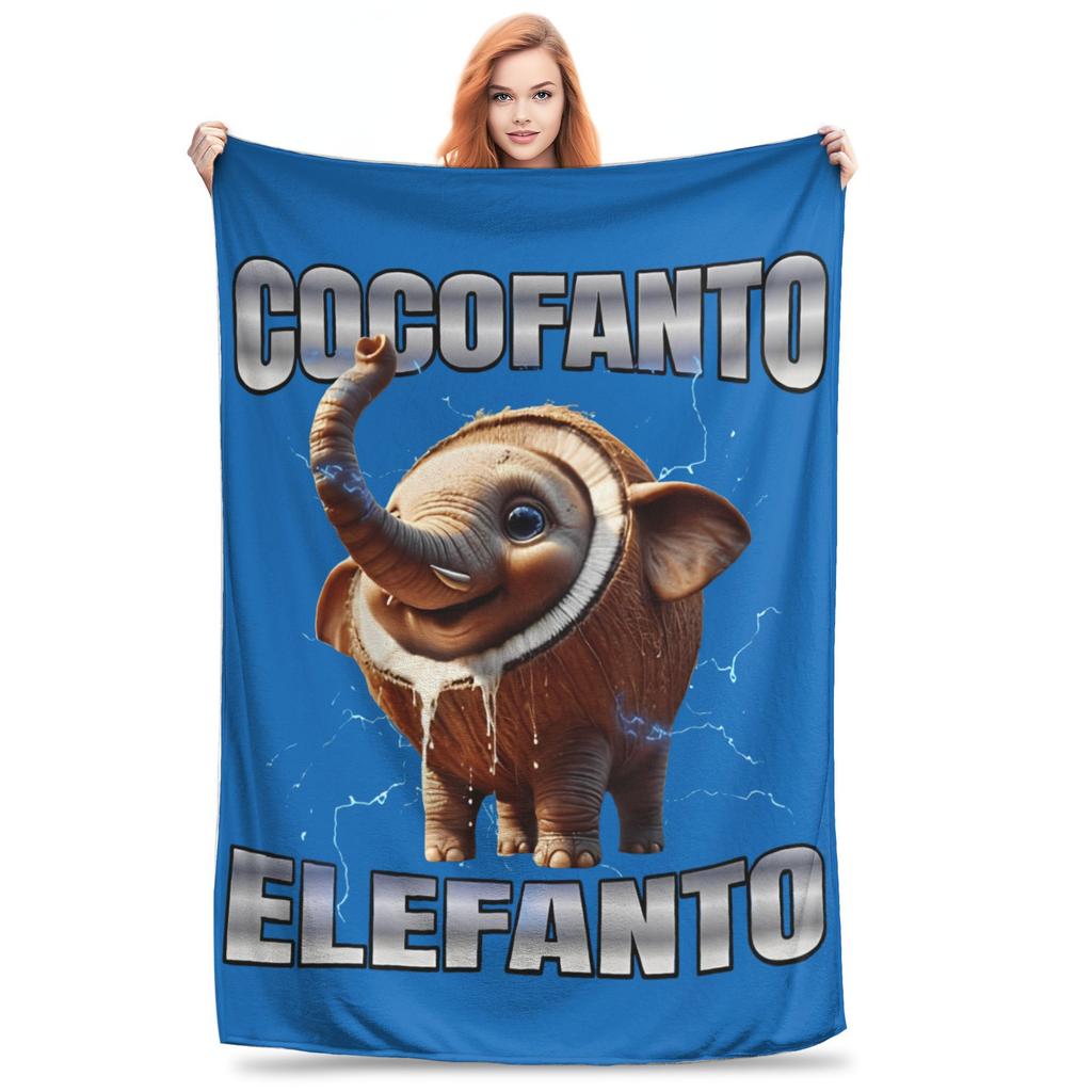 Bombardiro Crocodilo Tralalero Tralala Blanket Flannel Italian Brainrot Portable Throw Blankets for Sofa Travel Quilt