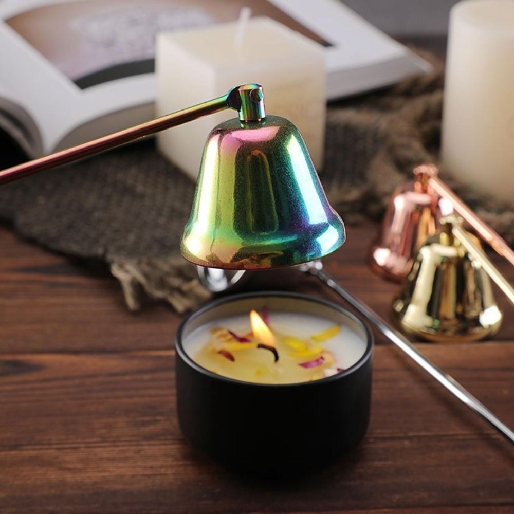 Stainless Steel Candle Flame Snuffer Bell Shape Cover Candle Stopper Wick Snuffer for Home Safety