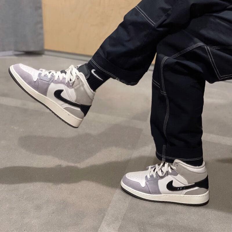 (GS) Air Jordan 1 Mid SE Craft 'Inside Out - Cement Grey' Kids' FD9091-002