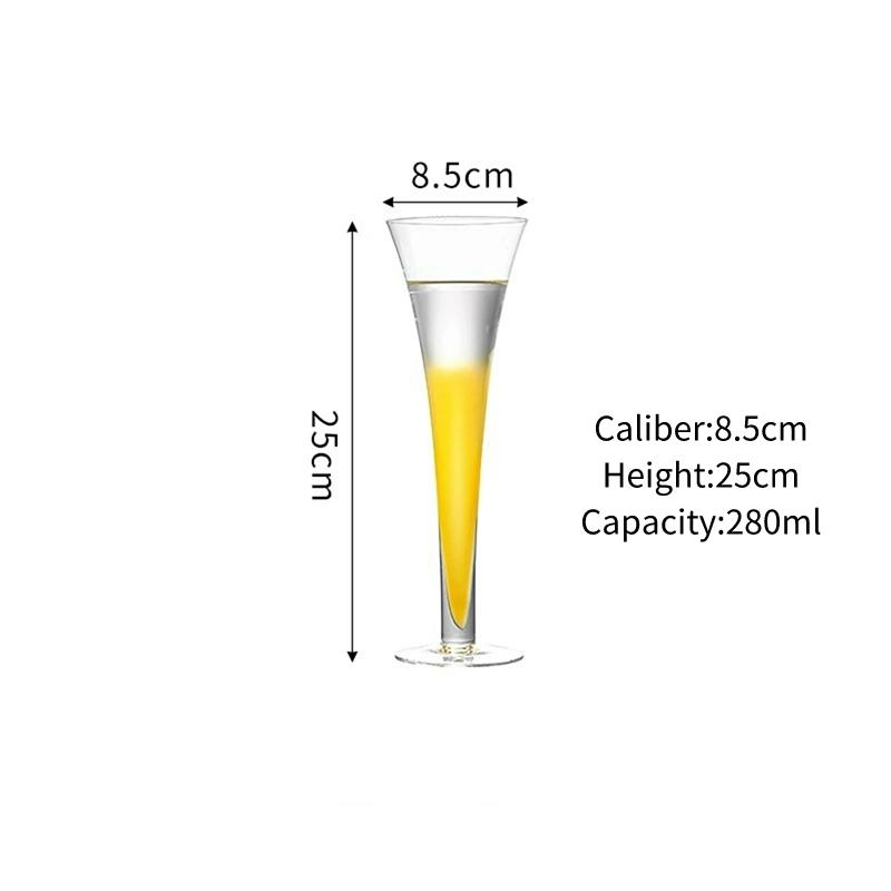 

Creative Cocktail Glasses Cups Goblet V-shaped Horn Champagne Glass Personalized Martini Glass Cup Drinkware Bar Home Accessory 280ml