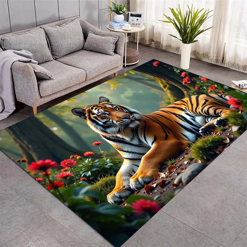 Saint Bernard Dog Area Rug, Mountain Rescue Dog Non-Slip Floor Mat for Bedroom Living Room Entrance Game Pad Camping Mat 40x60cm( 15x23in )