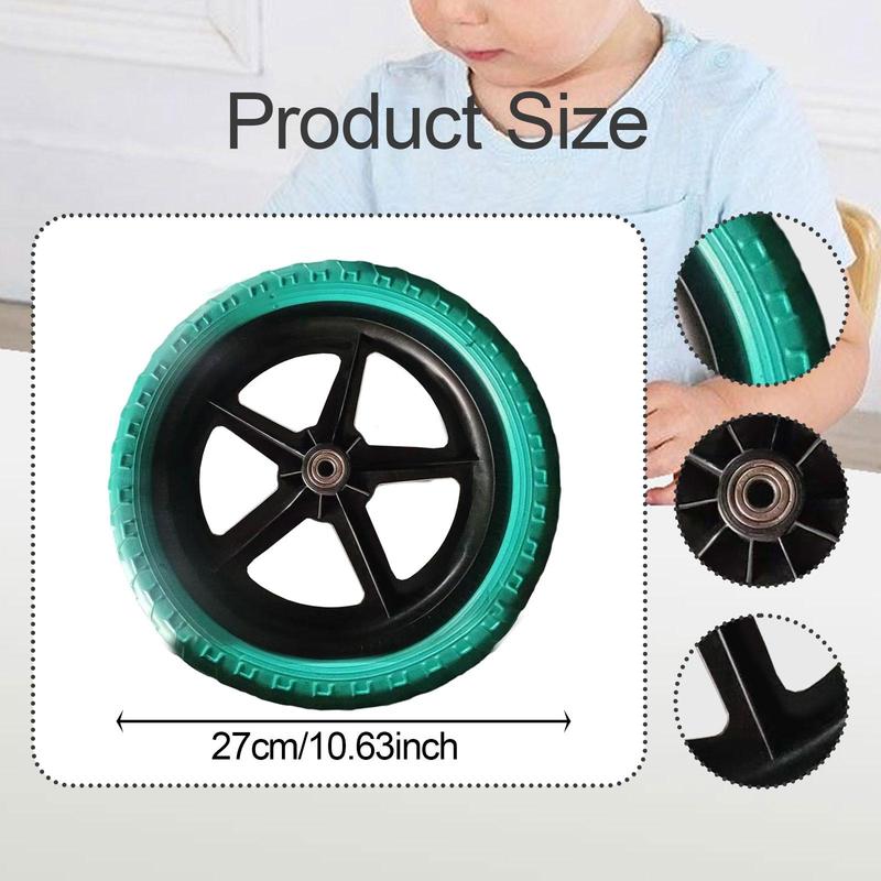 1 Pair Balance Bike Replacement Wheels Training Bicycle Tire Shock Absorption Nonslip Bike Birthday Gift Toys Non Inflatable