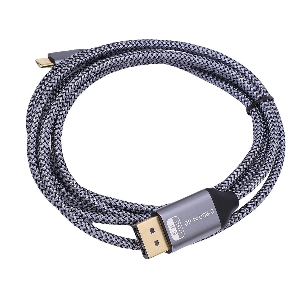 Type C to DisplayPort Cable Fit for MacBook Pro Air Laptop Plug and Play 8K 60Hz USB C to DisplayPort Woven Cord