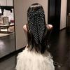 Floating Ribbon Polka Dot Hair Clip Barrette Hair Accessories  Back of Head Styling