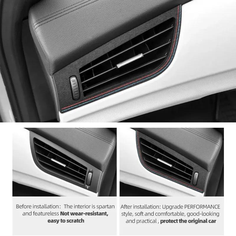 For BMW Z4 E89 2009-2016 Made of Alcantara Dashboard Side Air Vent Outlet Trim Frame Sticker Car Interior Tuning Accessories