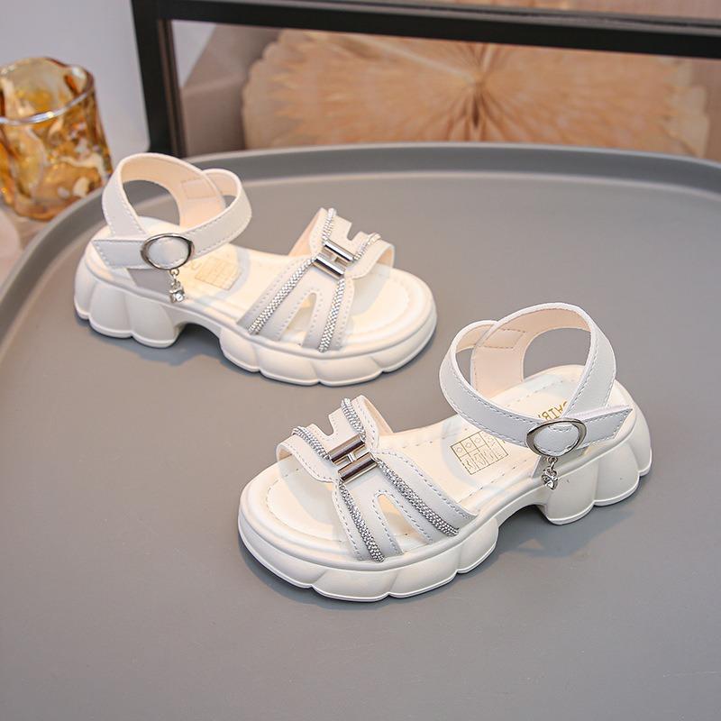 Cool Girl Sandals | Hook & Loop Open-Toe Casual Sport Sandals Fashionable Soft Kids Shoes Elegant Children's Shoes