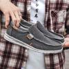 Herrenschuhe Klassische Denim Canvas Schuhe Atmungsaktive Freizeitschuhe Bequeme Slipper Loafer Herren Fahrschuhe Chaussure Hommes