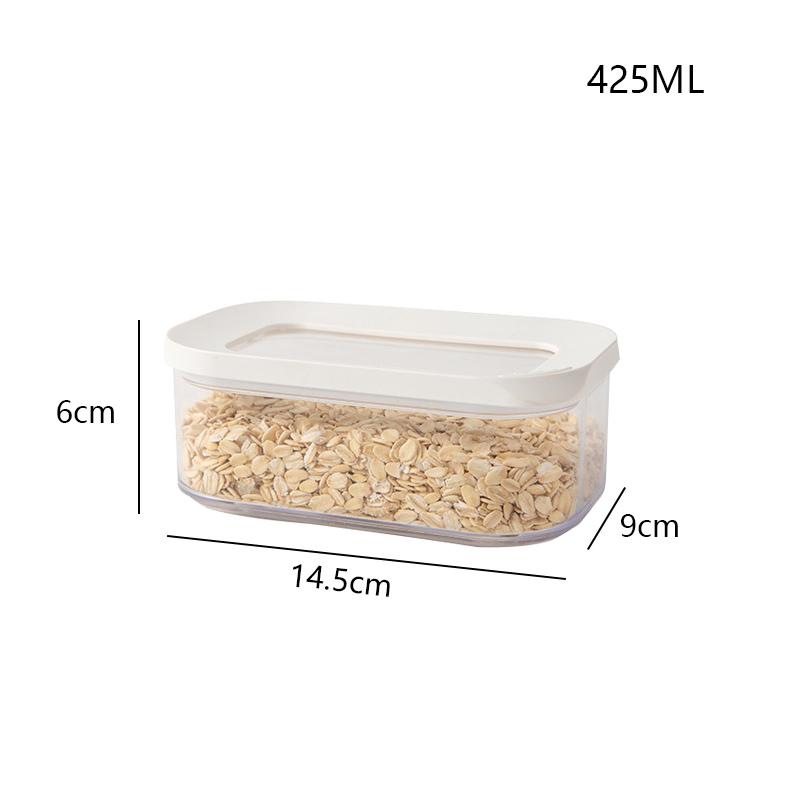 Plastförseglad förvaringslåda Transparent matbehållare Kaffebönsorganisatör Matförvaring Cerealdispenser Kök Köksartiklar