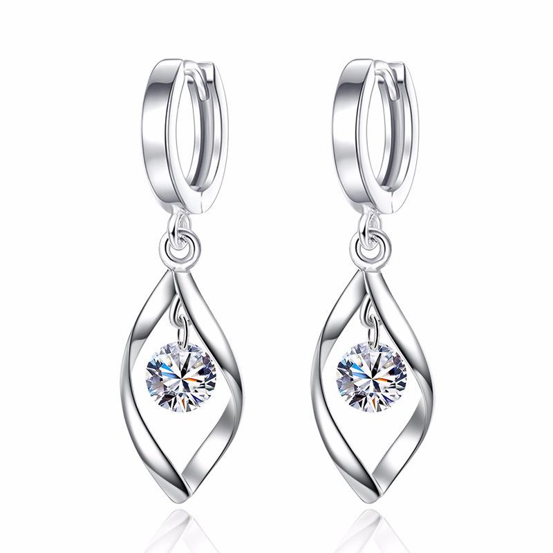 Zircon Hollow Star Stud Earrings for Women Classic Round Square Fashion Ear Cuffs