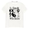 As Above So Below Cosmic Skeleton Yin Yang T-shirt