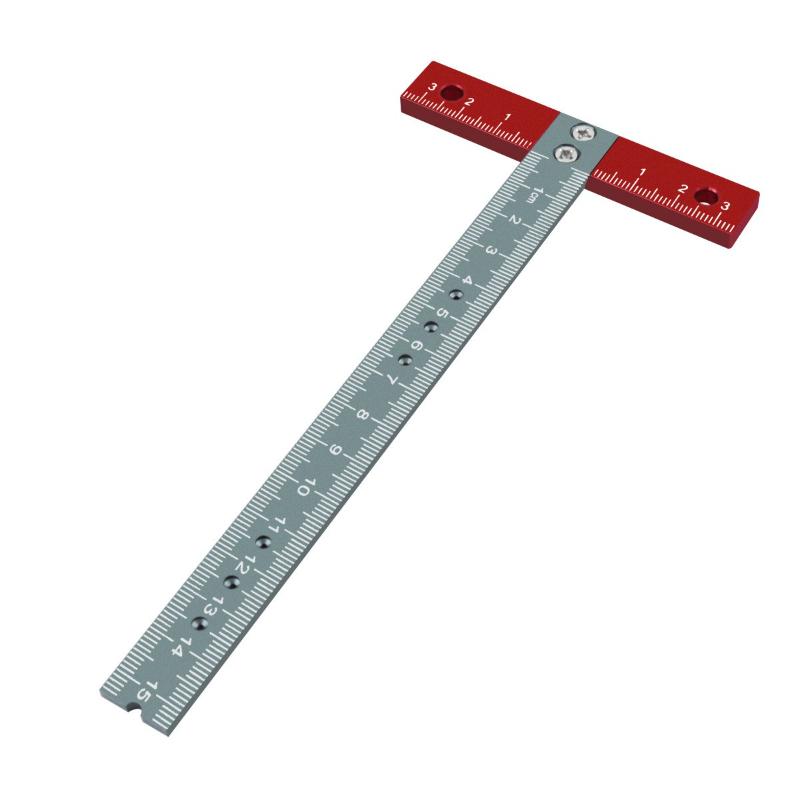 Aluminum Alloy Metric T-square Ruler 1Pc Durable Measuring and Marking Tool for Woodworking DIY Projects