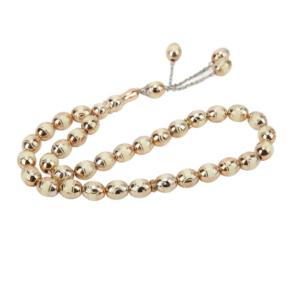 Růženec Bílá Béžová Jezerní modrá Zelená Barva Vzor hvězdy Pryskyřice 33 modlitebních korálků pro denní