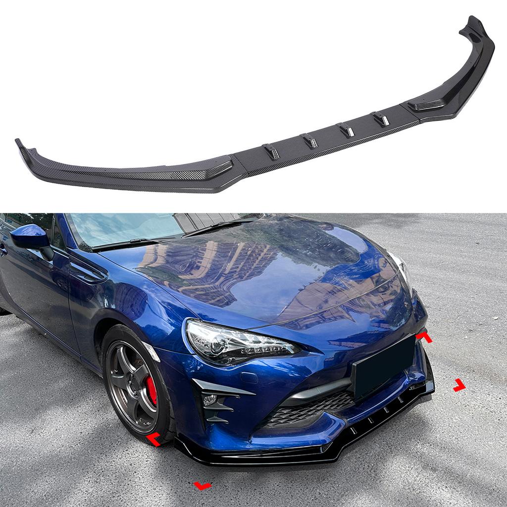 Front Bumper Lip Spoiler Stylish Front Bumper Splitter Lip   Chin Body Kit Replacement for  6 FT86 FR-S Facelift 2012-2020