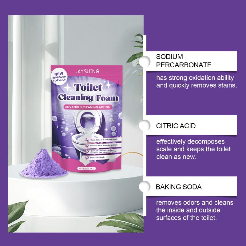 Toilet Cleaning Powder Strong Deodorizing Power Long Lasting Fresh Scent Effective Stain Remover for Home Bathroom