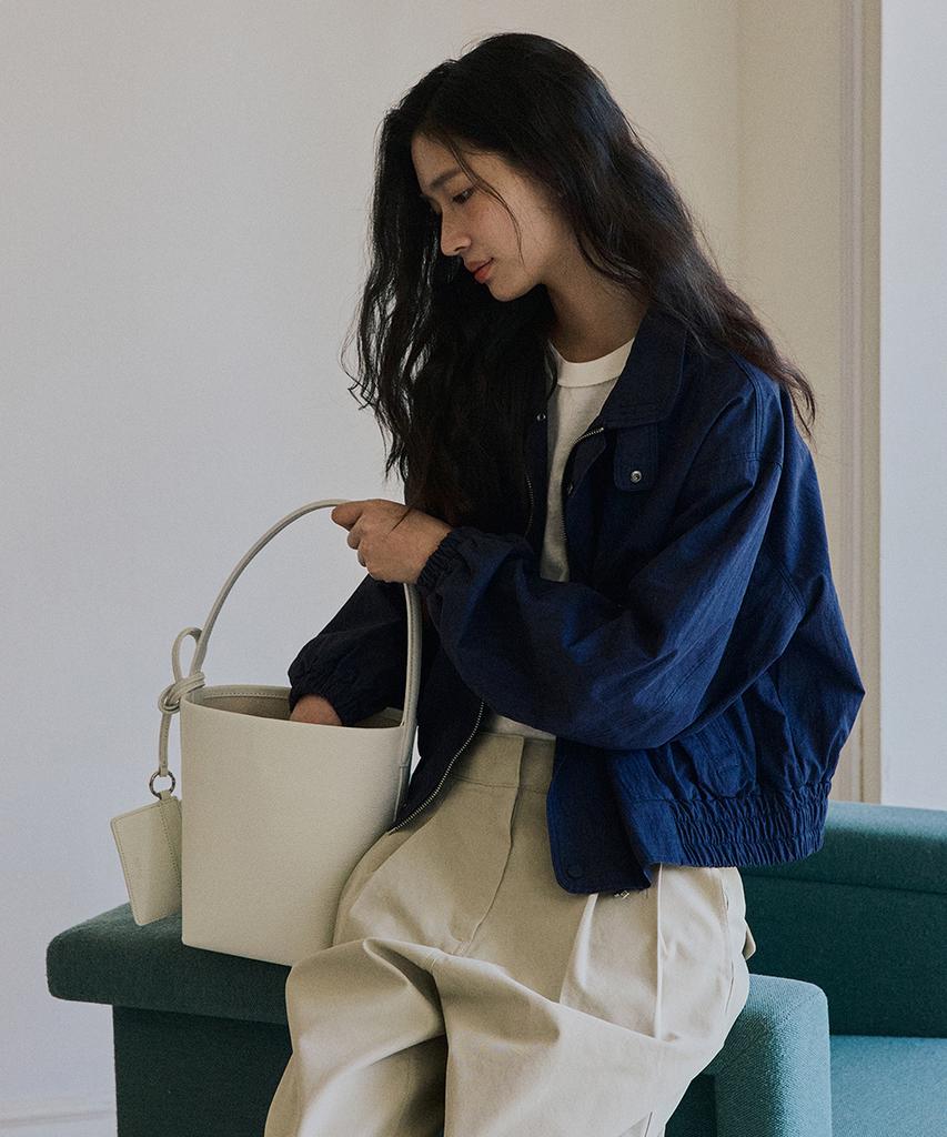 Nutnut Leather Bucket Bag - White