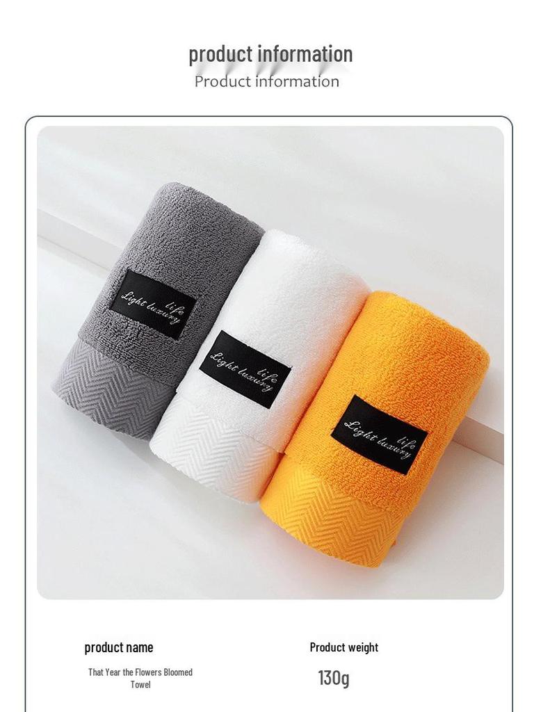 Grade A Pure Cotton Towels - Soft, Thick, and Absorbent Face Towels in Plain Colors