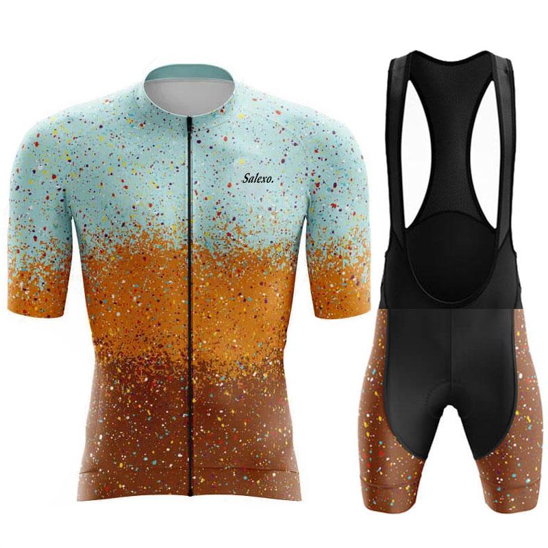 2026 Salexo Radtrikot Sets Herren Neu Sommer Bike Kleidung Kurzarm MTB Bike Anzug Fahrradkleidung Ropa Ciclismo Hombre