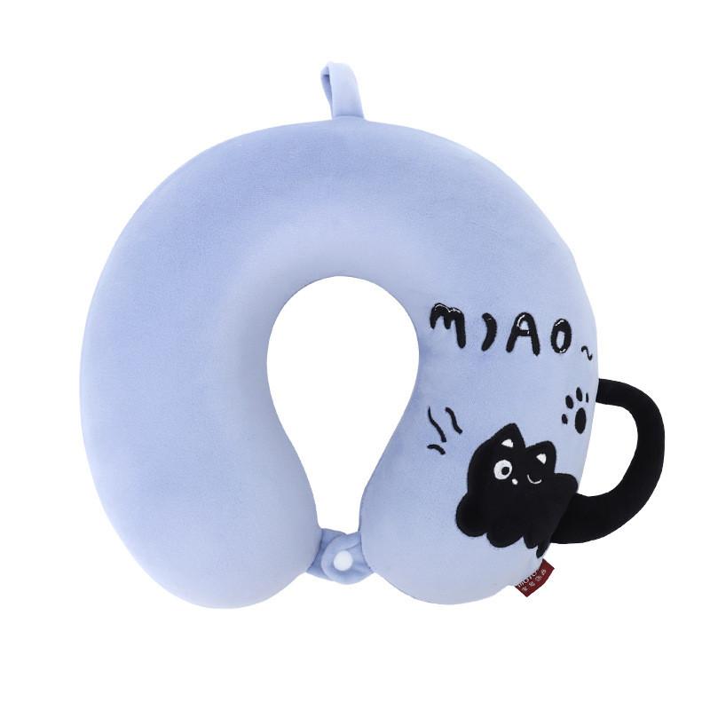 Cartoon Cat Memory Foam Ushaped Travel Neck Pillow For Kids And Adults
