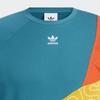 Adidas Originals Trefoil Colorblock Logo Print Crew Neck Sweatshirt Men Tops Yellow HB6857