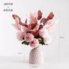 Nordic Ceramic Vase with Hemp Rope – Decorative Bottle for Living Room & Office