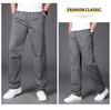 Men's Plus Size Elastic Waist Cargo Pants – Casual, Loose Fit, Solid Color