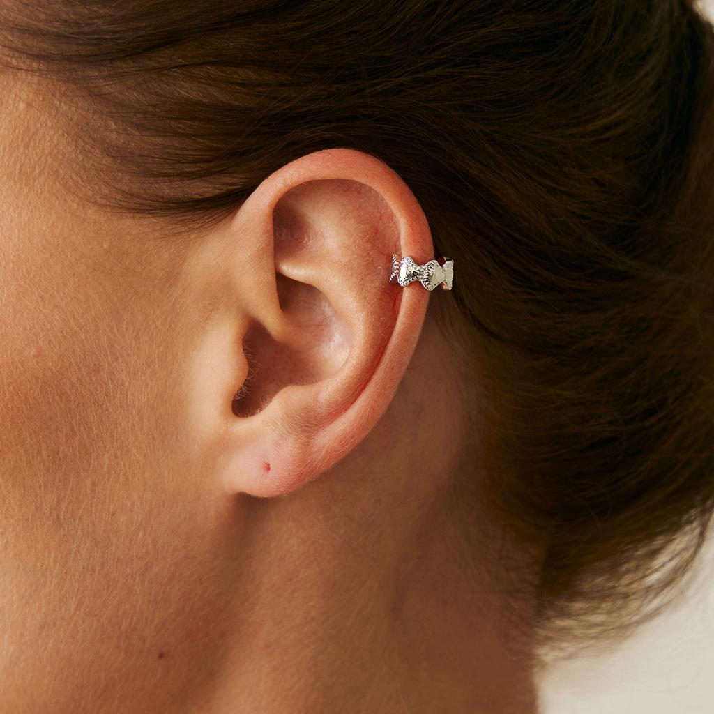 Holiday Wind Starfish Shell C-Shaped Earrings Simple Metal Flower Moon Earrings