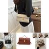 Stylish Vintage Shoulder Crossbody Bag In Black Cream Brown Stylish Pu Material