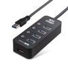 4-Port USB 3.0 Hub with Independent Switches and Quick Charge Port