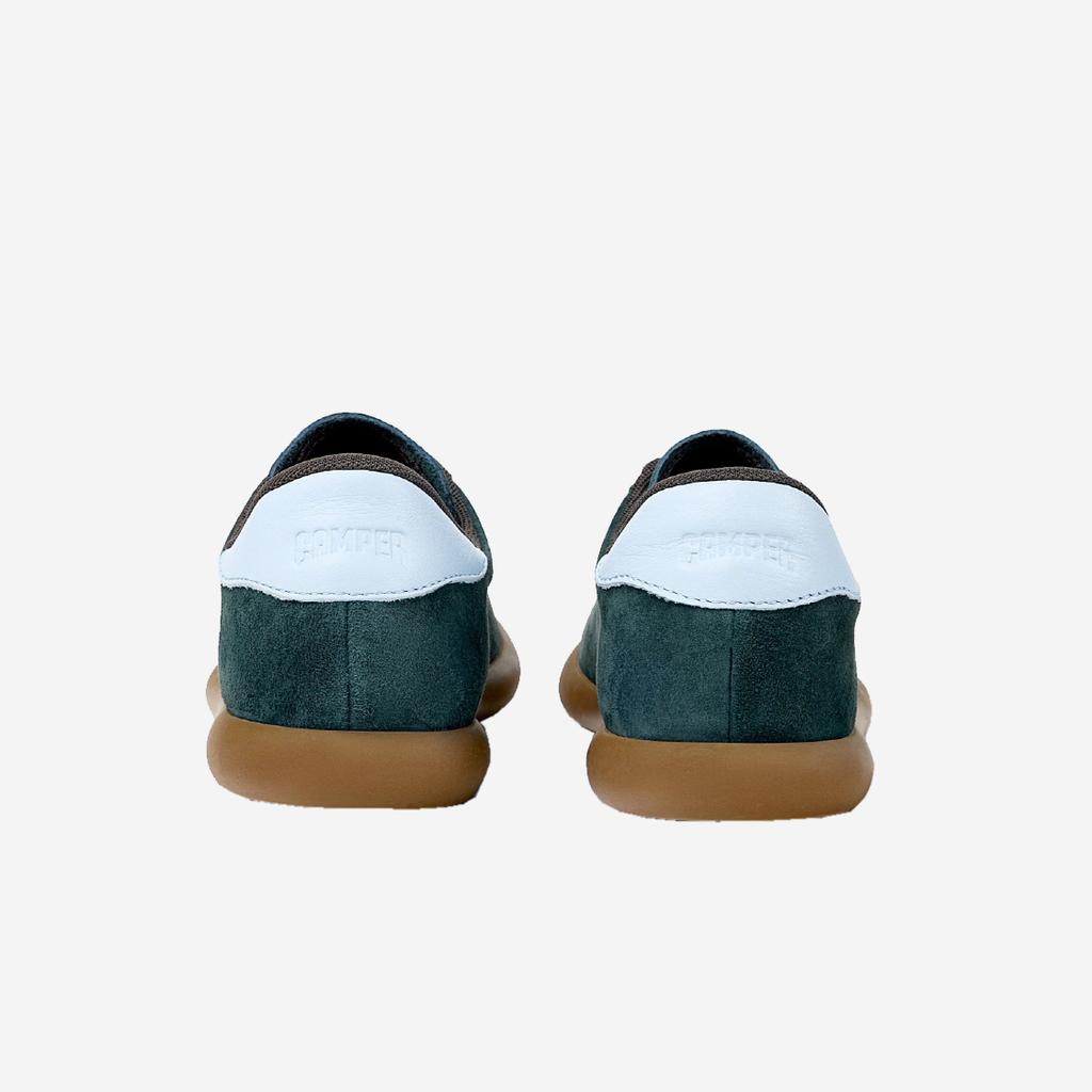 Camper Pelotas Soller Leather Round Toe Flat Lace-Up Low-Top Sneakers Women sneakers Dark-Green K201608-005