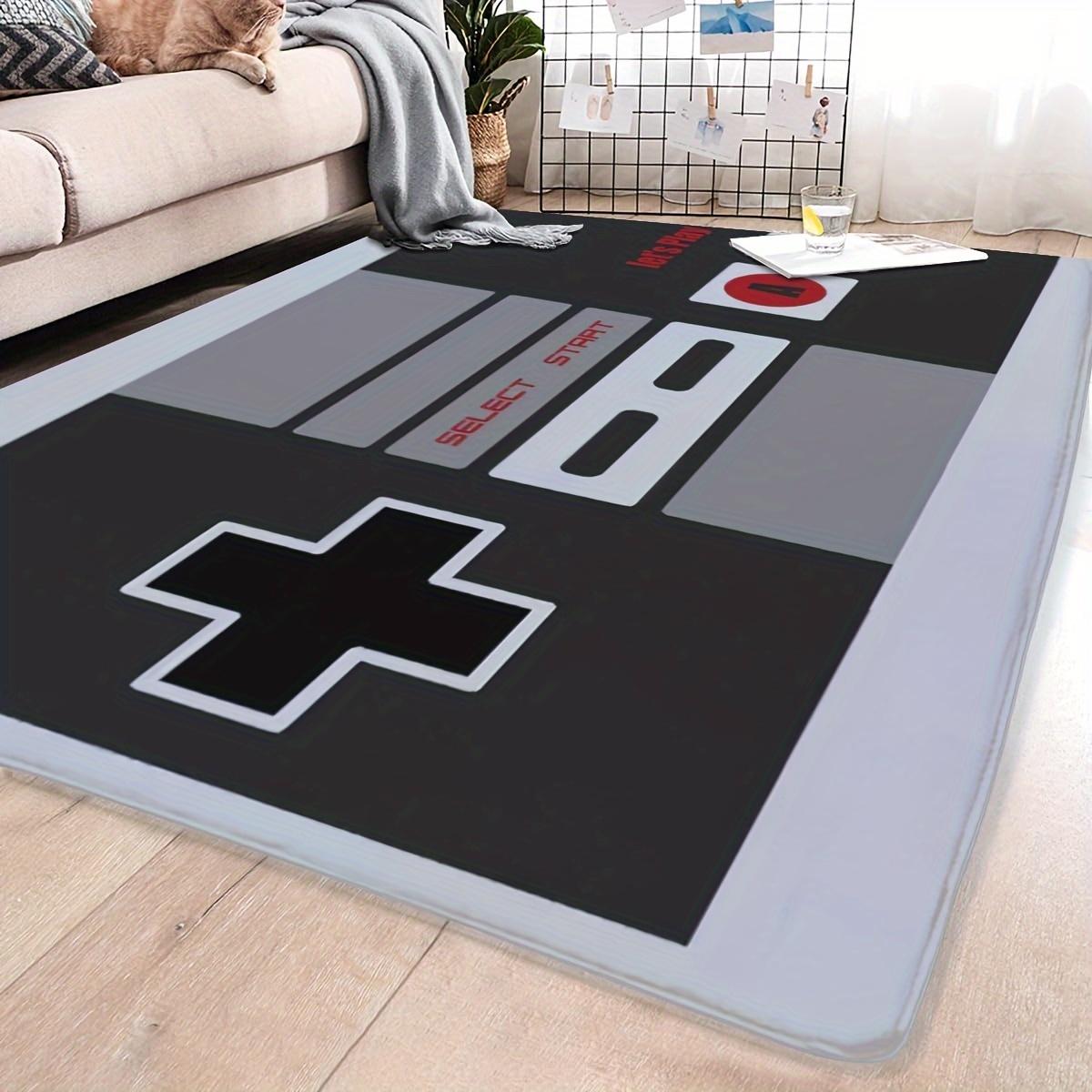 

Game Area Rugs 3D Printed Player Home Non-Slip Crystal Floor Mat Retro Gamepad Gaming Rug for Living Room Decor Gift for Friend 40x60cm