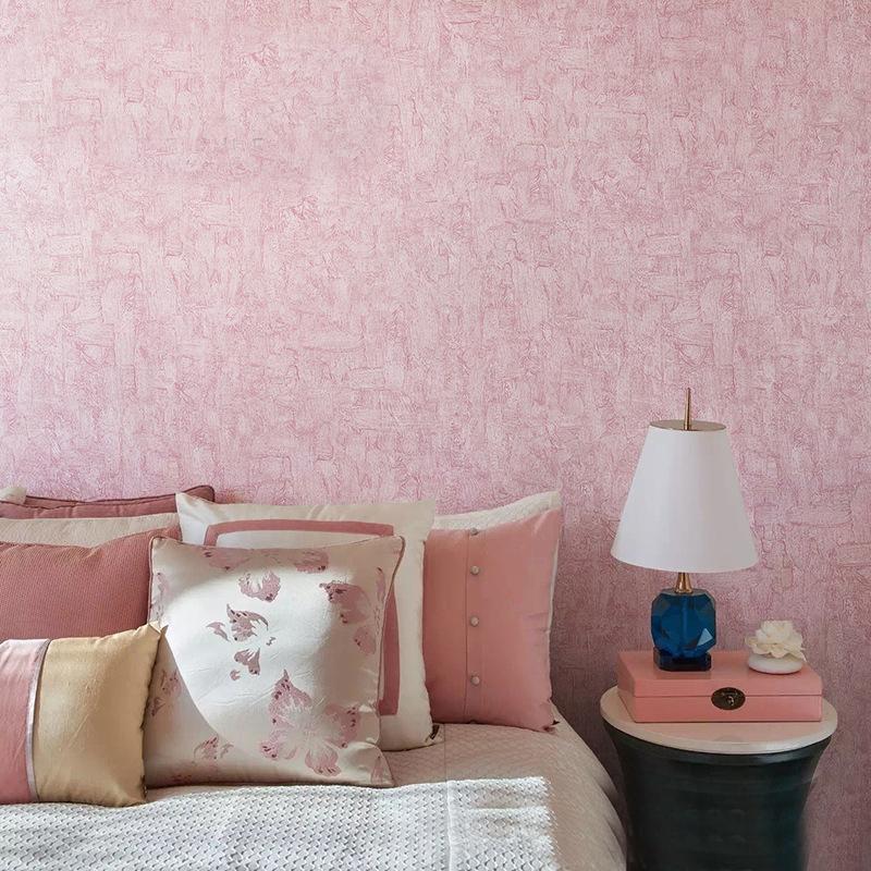 Solid Color Diatomaceous Mud Wallpaper for Living Room Bedroom Pink Wallpaper Non Self-adhesive  Wall Papers Home Decor