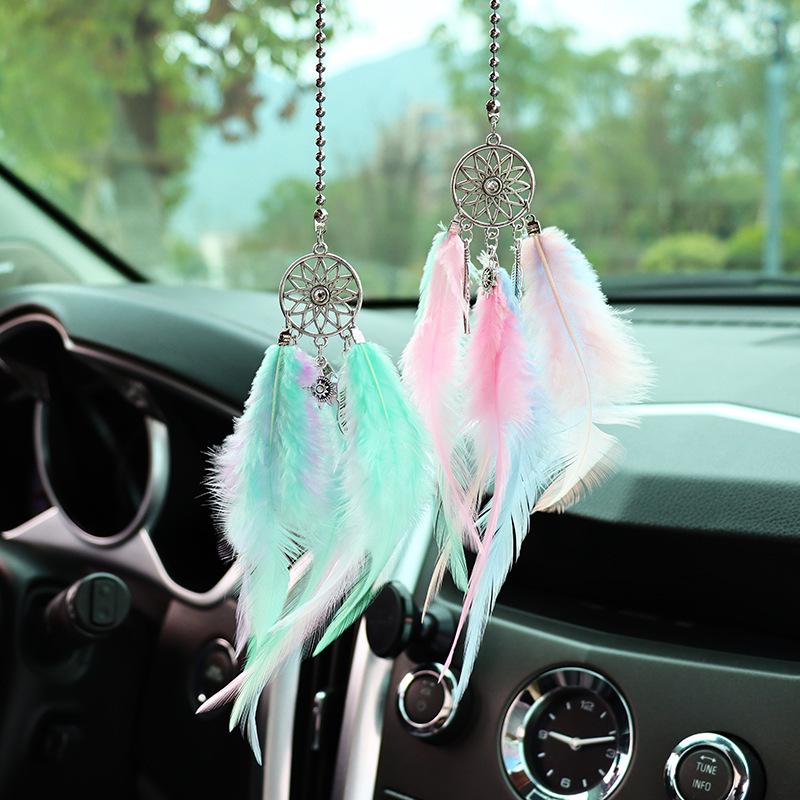 Dream Catcher Feather Car Pendant - Rearview Mirror Charm Ornament