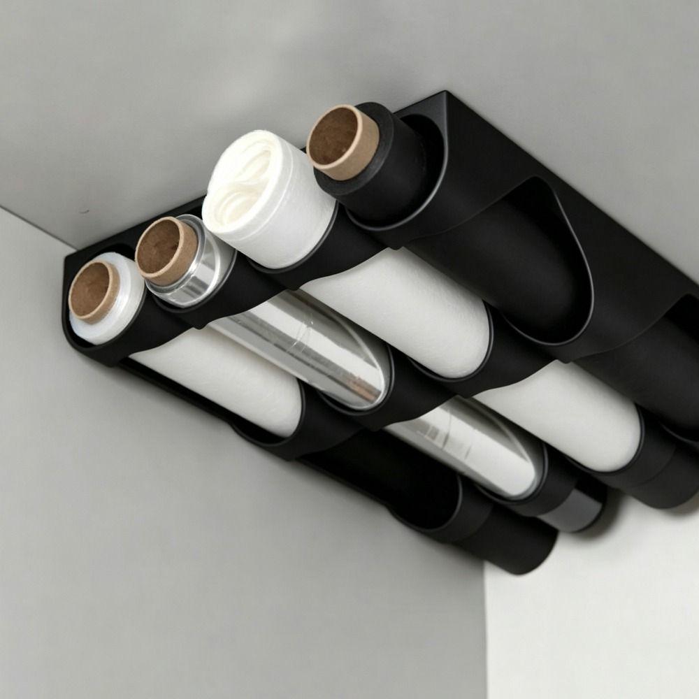 Plastic Cling Film Holder Wall Mounted Kitchen Wrap Organizer Aluminum Foil Organizer Kitchen