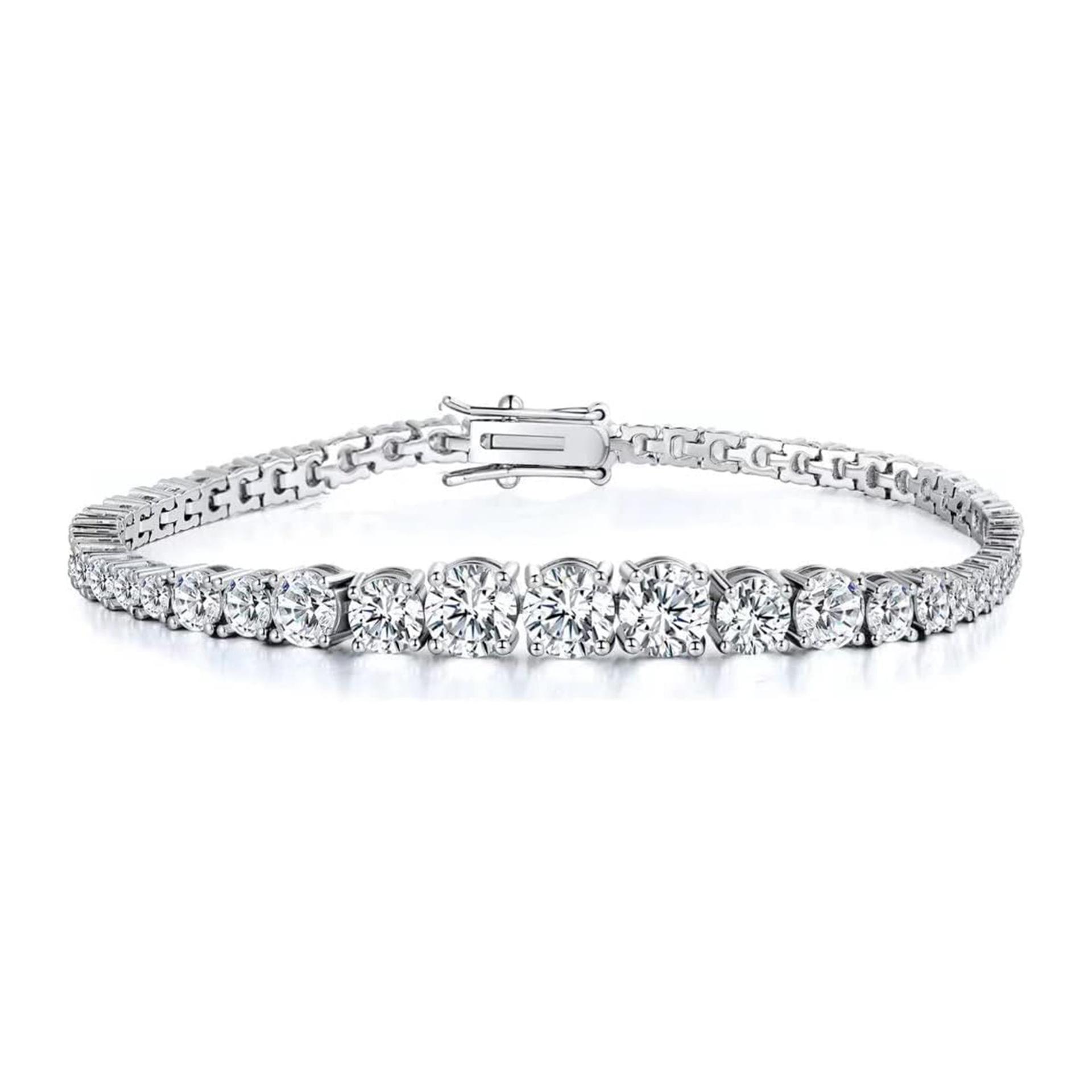 Новый браслет с теннисными цирконами, меняющими размер, мужской и женский, модный дизайн, тренд, популярный 7.0IN