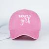Vintage "Papa's Girl" Print Washed Baseball Cap Adjustable Unisex Daughter Casual Sun Hat