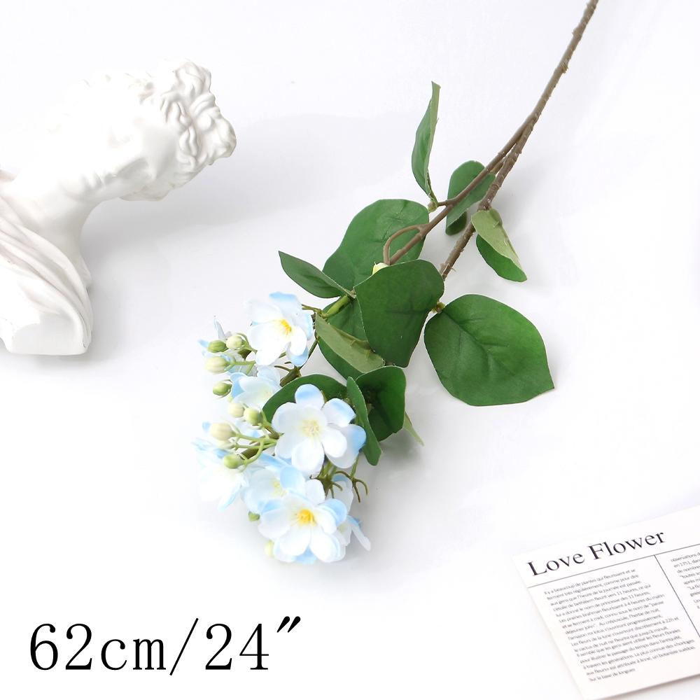 Blue Artificial Flowers Bouquet Rose Fake Flowers for Indoor Home Decor Garden Wedding Party Decoration Outdoor Vase Accessories