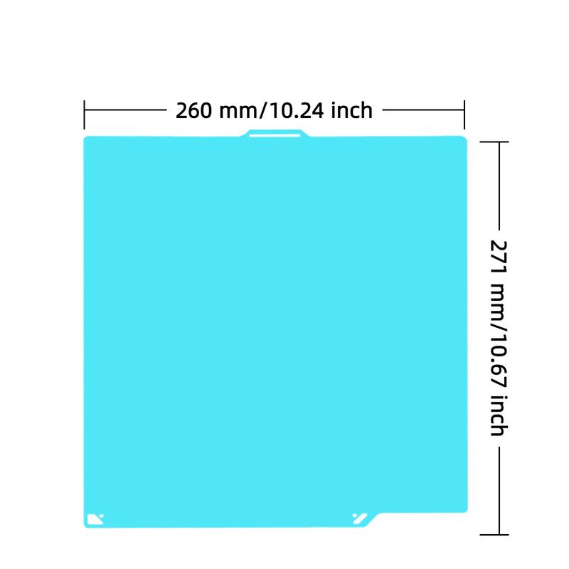 Glacier Cold Build Plate For Elegoo Centauri Carbon Heat Bed High Viscosity Two Sided Printing 261mm*270mm 3D Printer Parts