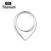 G23 Titanium High Quality  Waterdrop Septum Piercing Clicker Nose Rings 16G Segment Tragus Cartilage Daith Hoop Earrings Zircon
