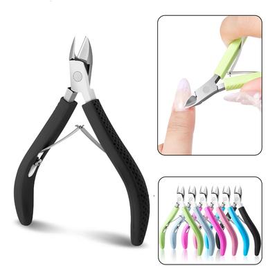 Cuticle Nippers Nail Clipper For Ingrown Stainless Steel Manicure Cuticle Scissors Non-Slip Dead Skin Remover Pedicure Tools HOT