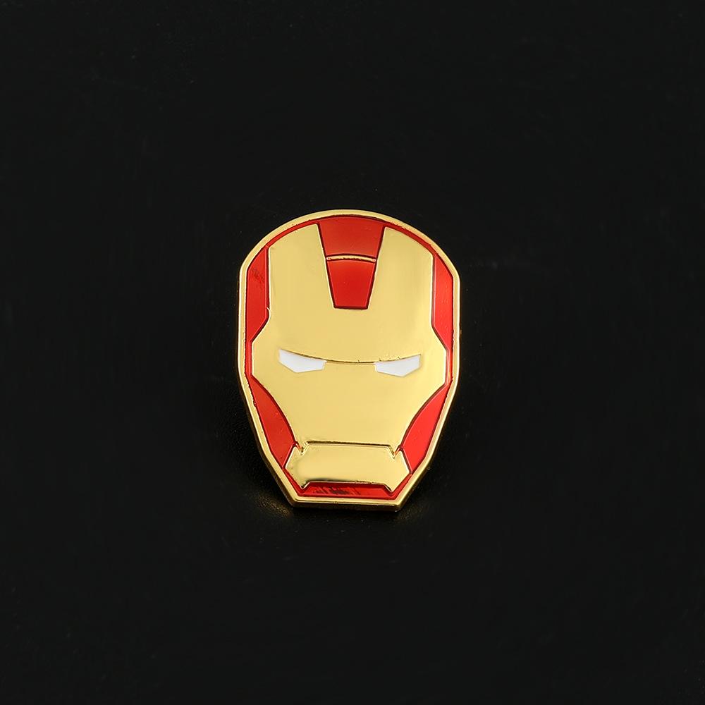 Marvel sorozat új vasember világító bross fém jelvény ruházat táska gallér névjegykártyatartó ékszer red