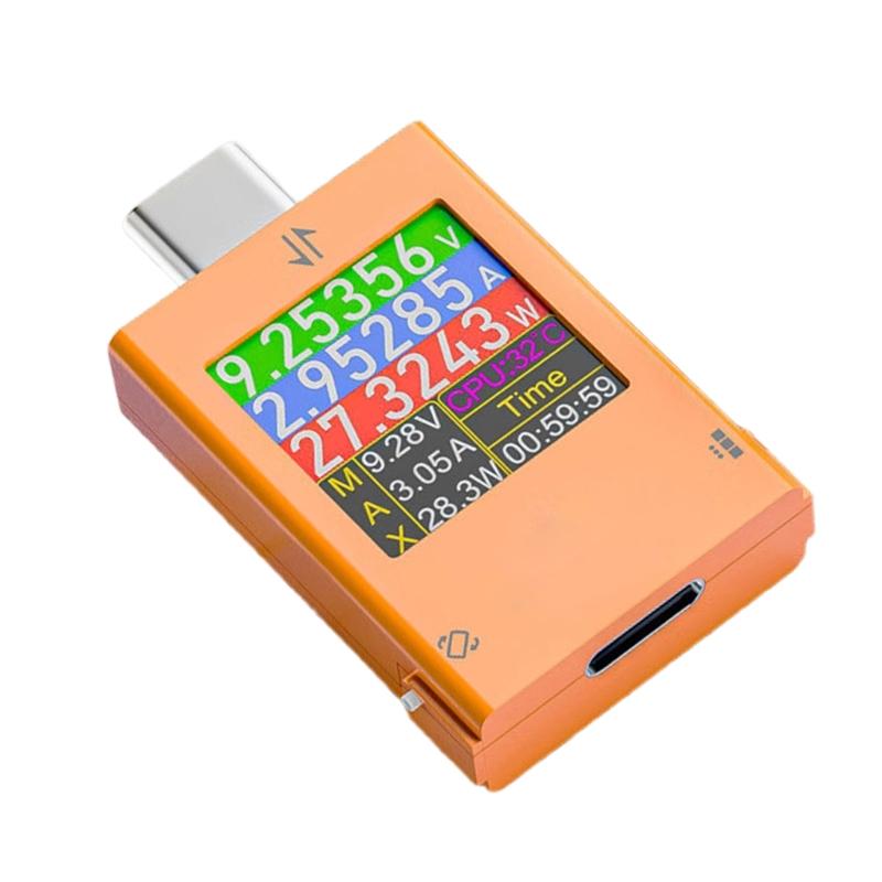 Type C USB Chargers Tester Real Time Voltages Current Monitor LED Screen Accurate for Mobile Devices PowerBanks
