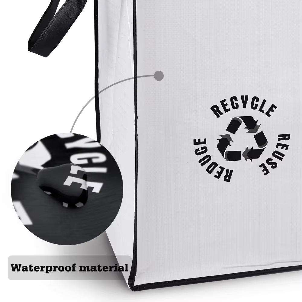 Zwart-Wit Twee-delige Familie Keuken Recycling Afval Classificatie Waterdichte Verdikte Grote Capaciteit Milieuvriendelijke Zak