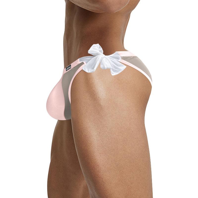 Σέξι ανδρικά εσώρουχα Hollow Bandage, Ice Silk Soft ανδρικά σλιπ με χαμηλή μέση, διαφανές εξαιρετικά λεπτό εσώρουχο Quick Dry U Convex σώβρακο