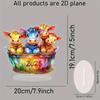 2D Colorful Animal Acrylic Ornaments Colorful Cat Figurine Decoration Kitten Standing Miniature Desktop Decoration For Home