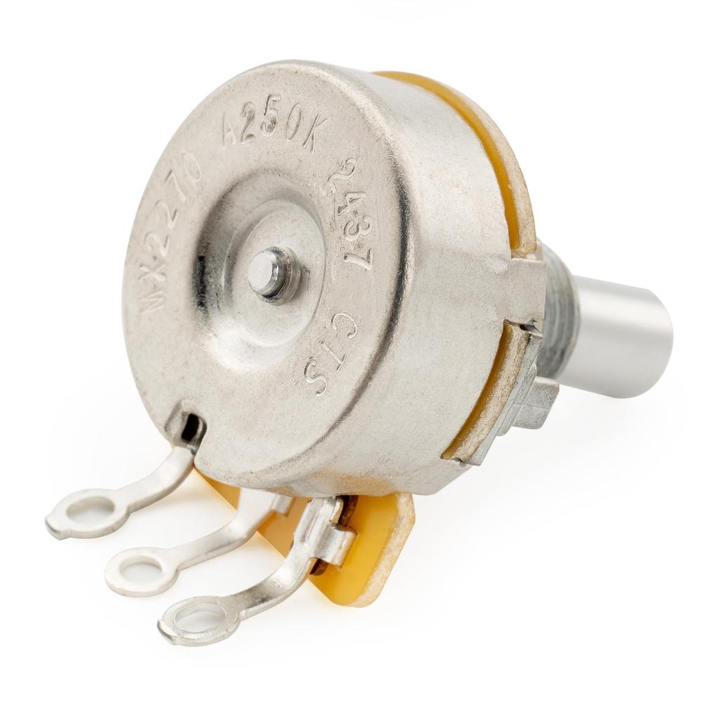 CTS 450 A250K Pot Standard Solid Shaft Potentiometer for Electric Guitar Bass of 3/8" 10% A-Curve (Set 10)