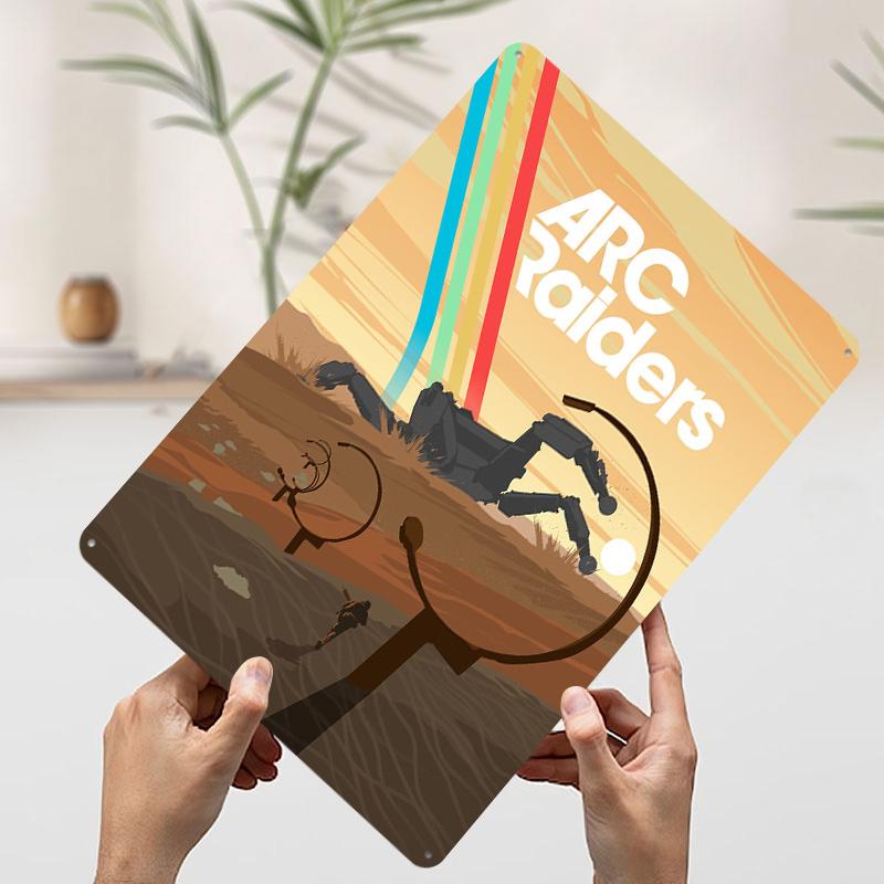 

Arc Raiders Game Poster Customized Wall Art Vintage Metal Signs Retro Tin Plaque for Man Cave Office Decoration Room Coffee Bar 7.9x11.8In(20x30cm)
