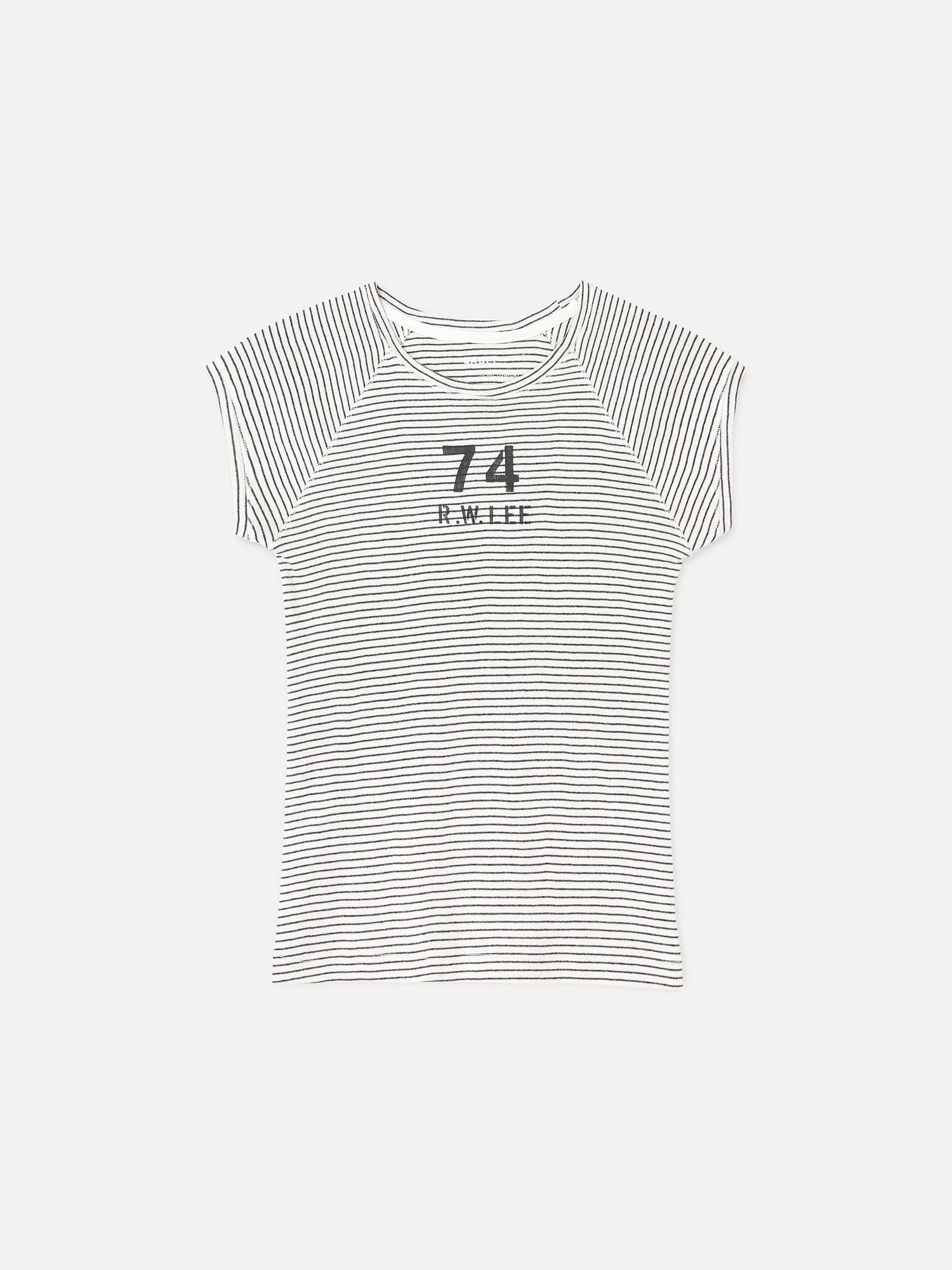 Label Archive W Ava Cap Sleeve T-Shirt Stripe 1