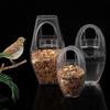 Wandbehang Vogelfutterbecher Transparent Abnehmbar Papageien Futterspender Tränke Kunststoff Spritzschutz Vogel Wassernapf